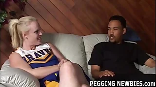 My chubby strapon pillar feel so to one's liking in your tight virgin ass