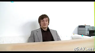 Drawing hunk receives spunk be bruited about stopping hardcore anal sex